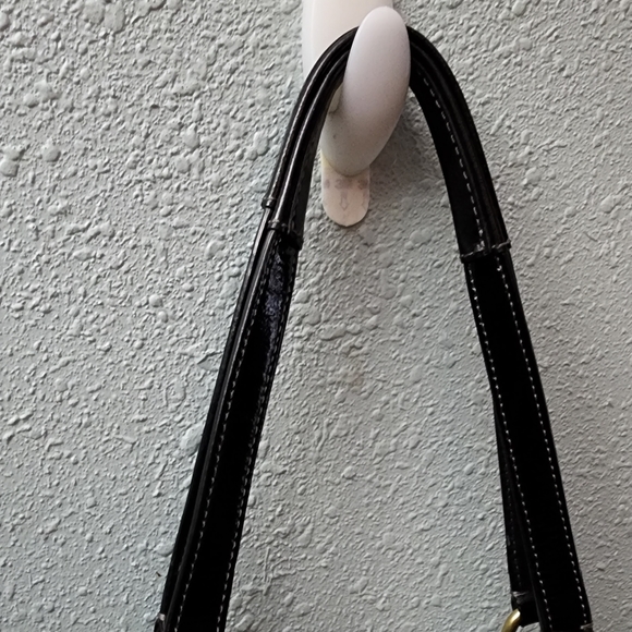 Coach Plaid Wool with Black Patent Leather Trim - Picture 10 of 14